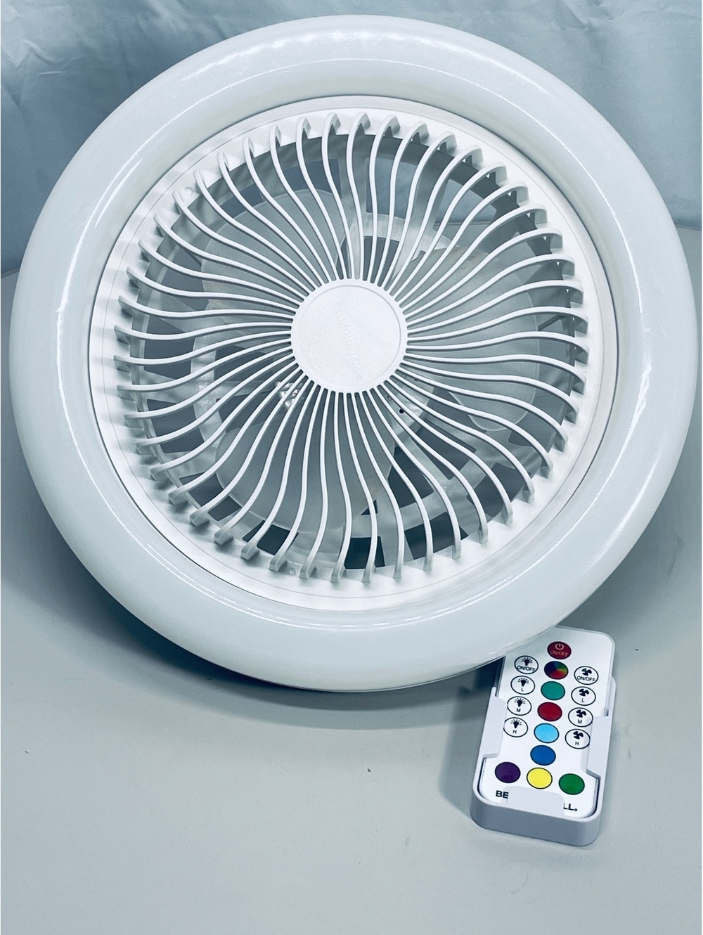 Socket Fan Ceiling Fan Light Indoor with Remote Dimmable LED Light